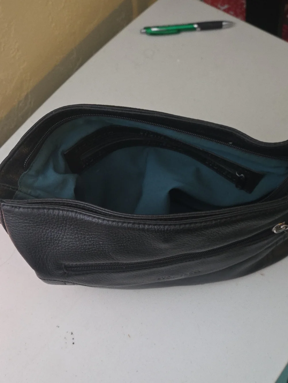 Black Leather Crossbody Bag - Classic Everyday Carry